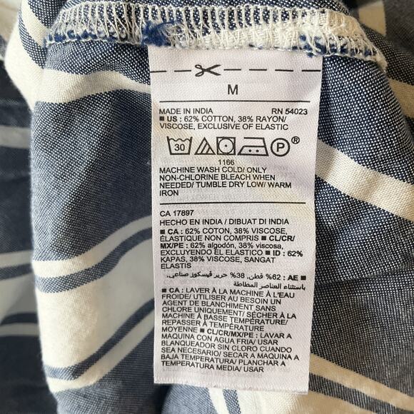 Old Navy Women Midi Dress M Blue Striped Sundress Sleeveless Cami Pockets - Picture 3 of 10